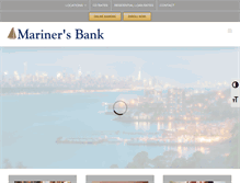 Tablet Screenshot of marinersbank.com